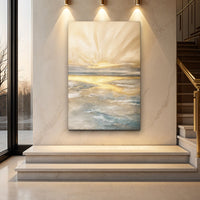Abstract Sunrise By The Lakeside Wall Art