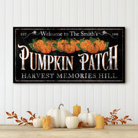 Personalized Pumpkin Patch Sign IX