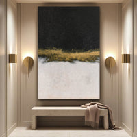 Minimalist Black and Gold Wall Art II