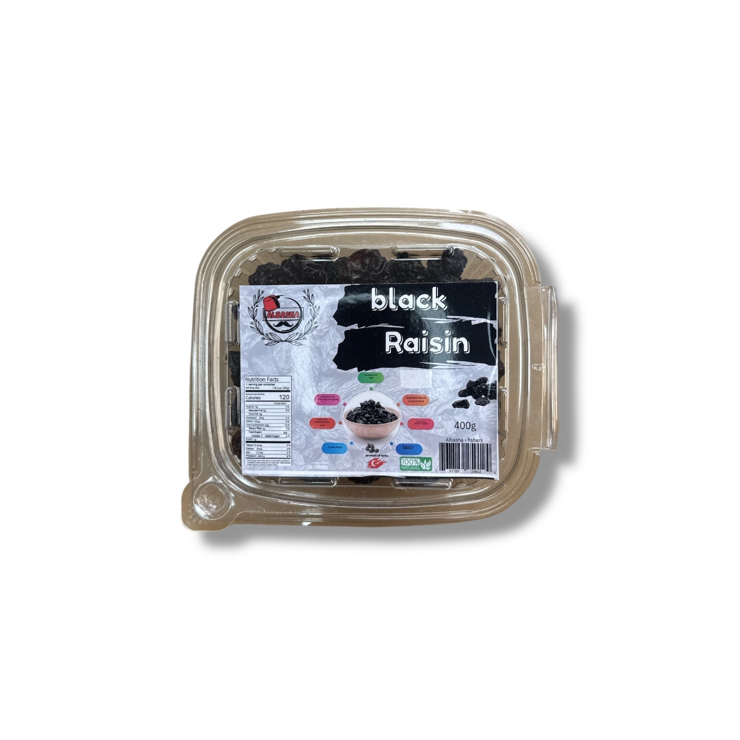 Albasha Black Raisins For Health - Nutrient-Rich Dried Fruits, Perfect For Snacking