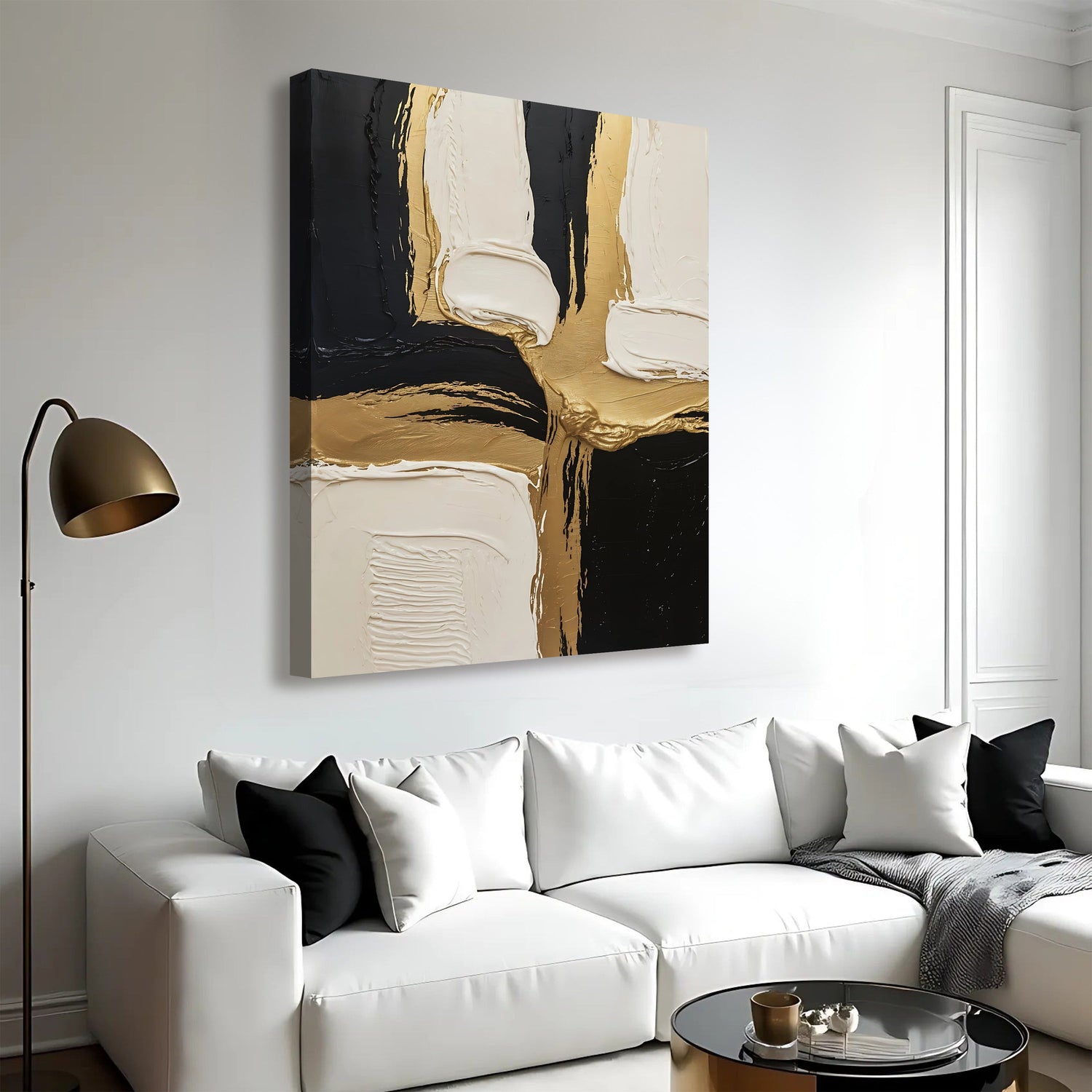 Black White and Gold Wall Art