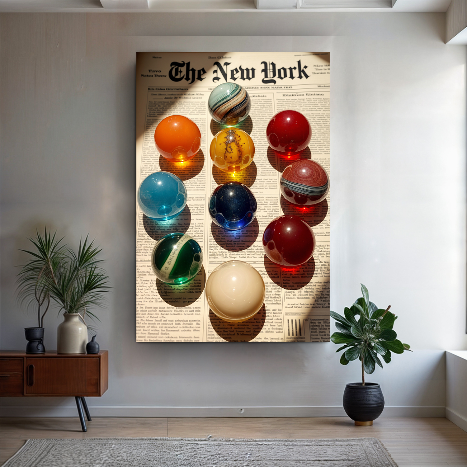 Vintage Newspaper Poster Wall Art
