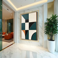 Green Abstract Shapes Wall Art