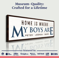 Home Is Where My Boys Are Sign III