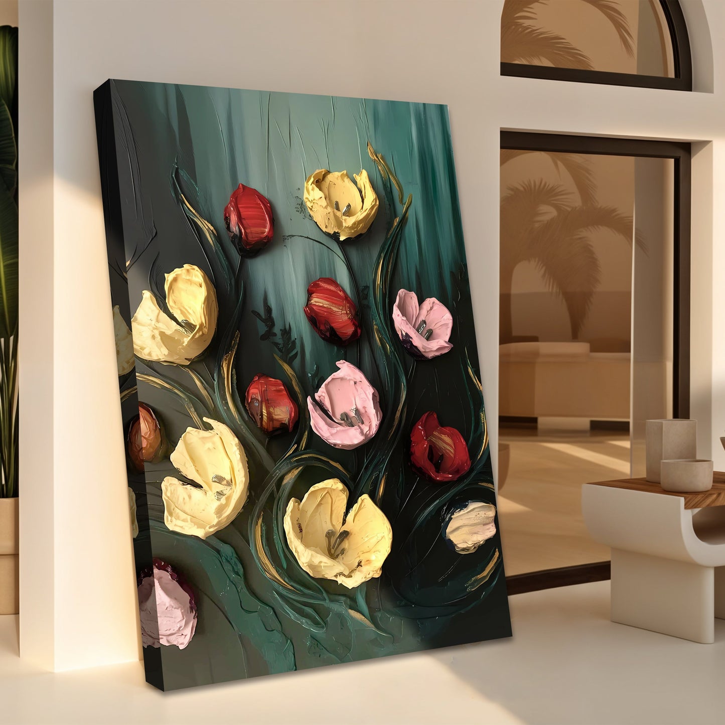 Meadow's Embrace Impasto Wall Art