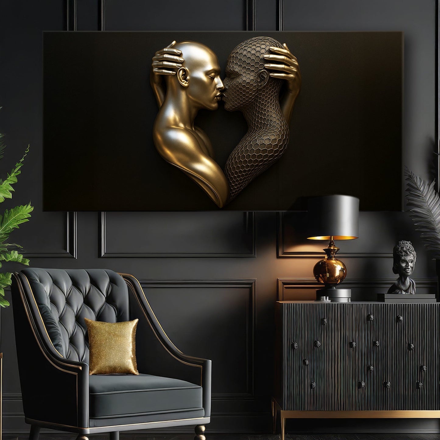 Eternal Love Figure Abstract Wall Art V