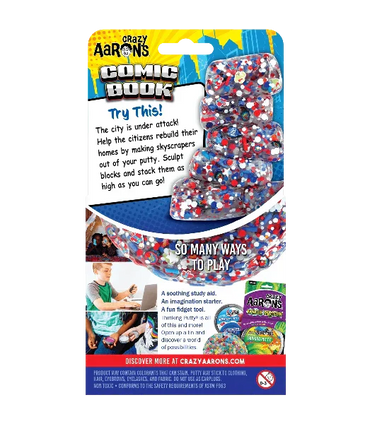 Crazy Aaron's Thinking Putty- Comic Book (4" tin)