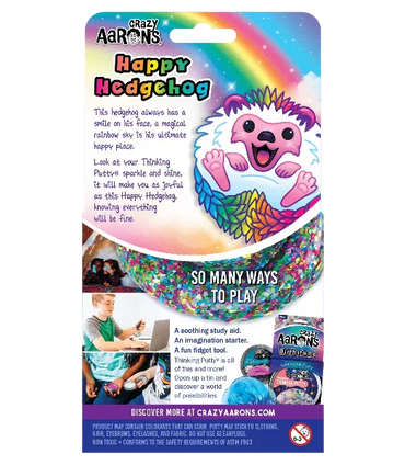 Crazy Aaron's Thinking Putty- Happy Hedgehog (4" tin)