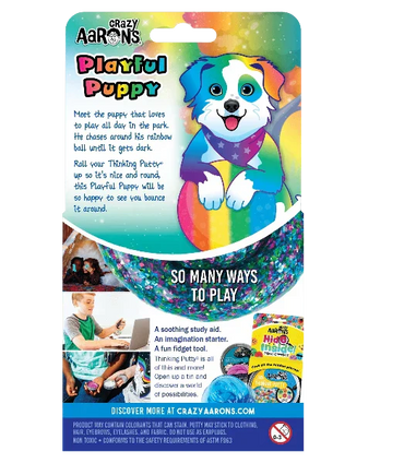 Crazy Aaron's Thinking Putty- Playful Puppy (4" tin)