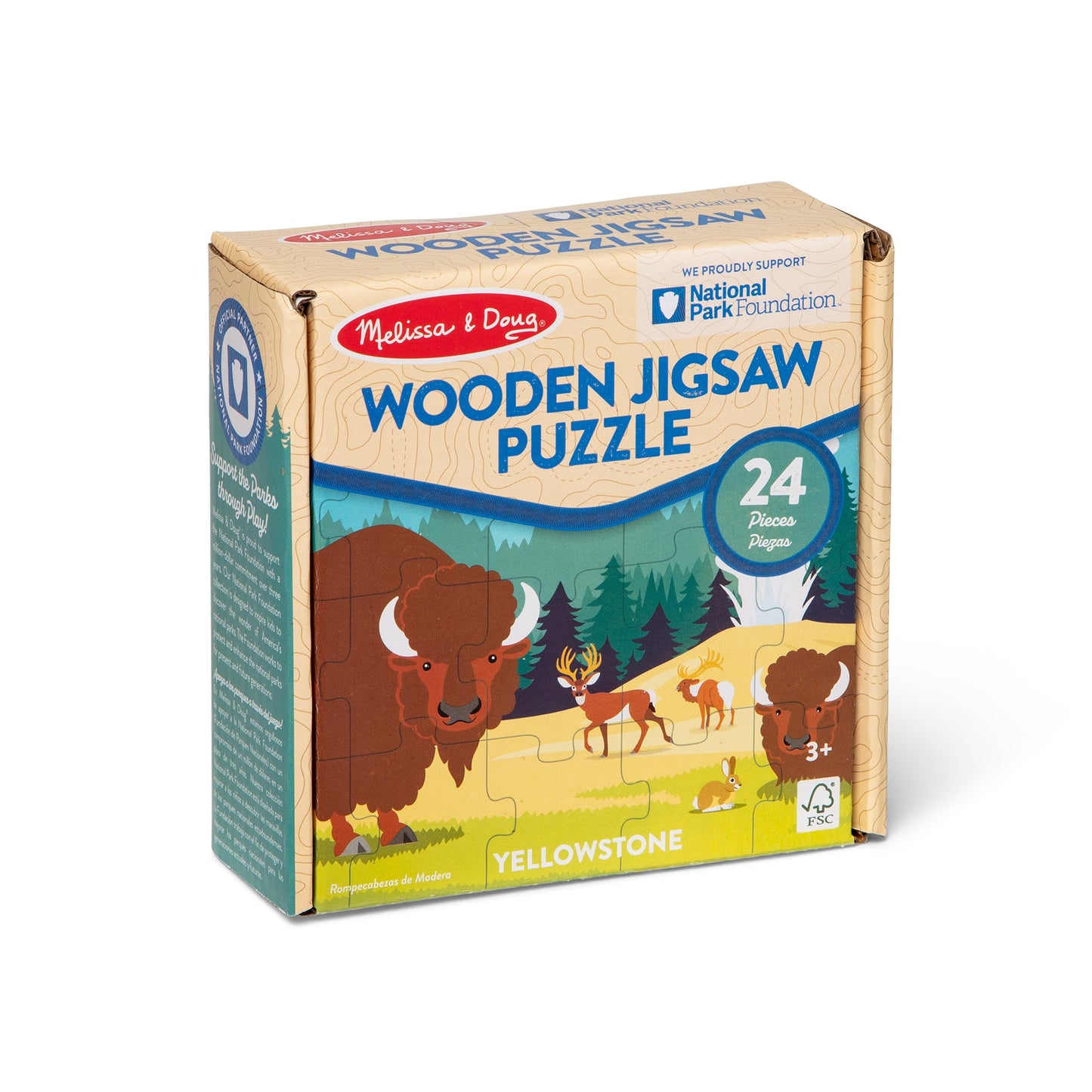 Yellowstone National Park Wooden Jigsaw Puzzle - 24 Pieces