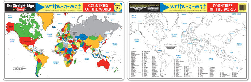 World Map Learning Mat