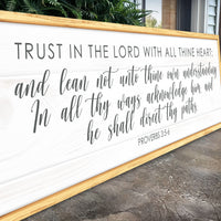 Proverbs 3:5-6 Trust In The Lord With All Your Heart Faith Sign