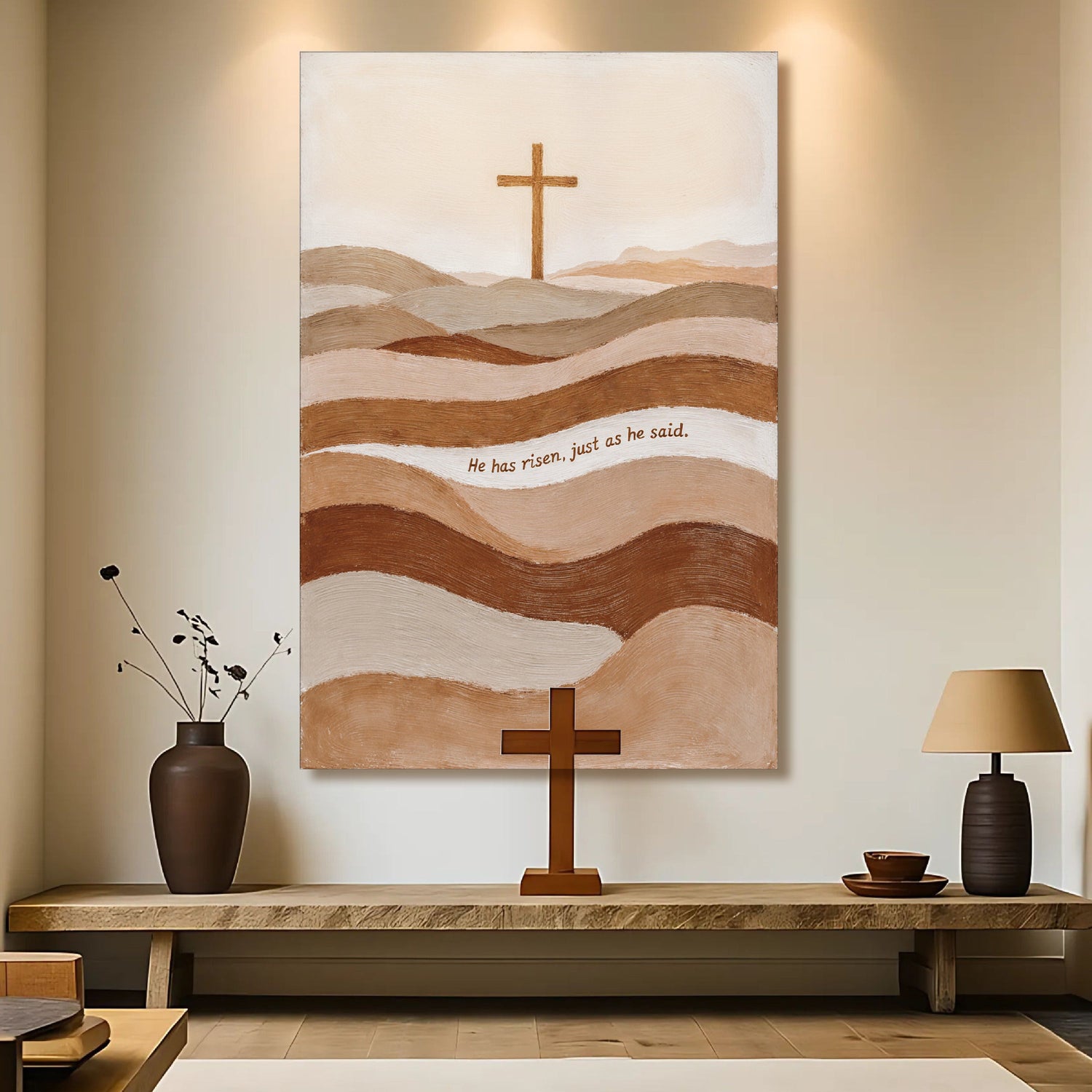 He Has Risen Just As He Said Faith Sign