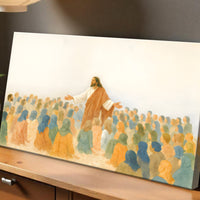Jesus Speaking To Crowd Faith Wall Art