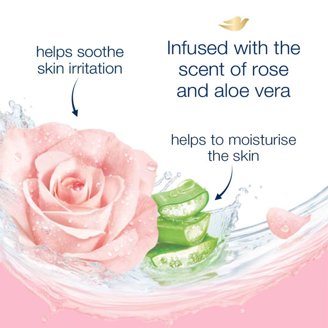 Dove Soothing Rose & Aloe Vera Body Wash 1Litre