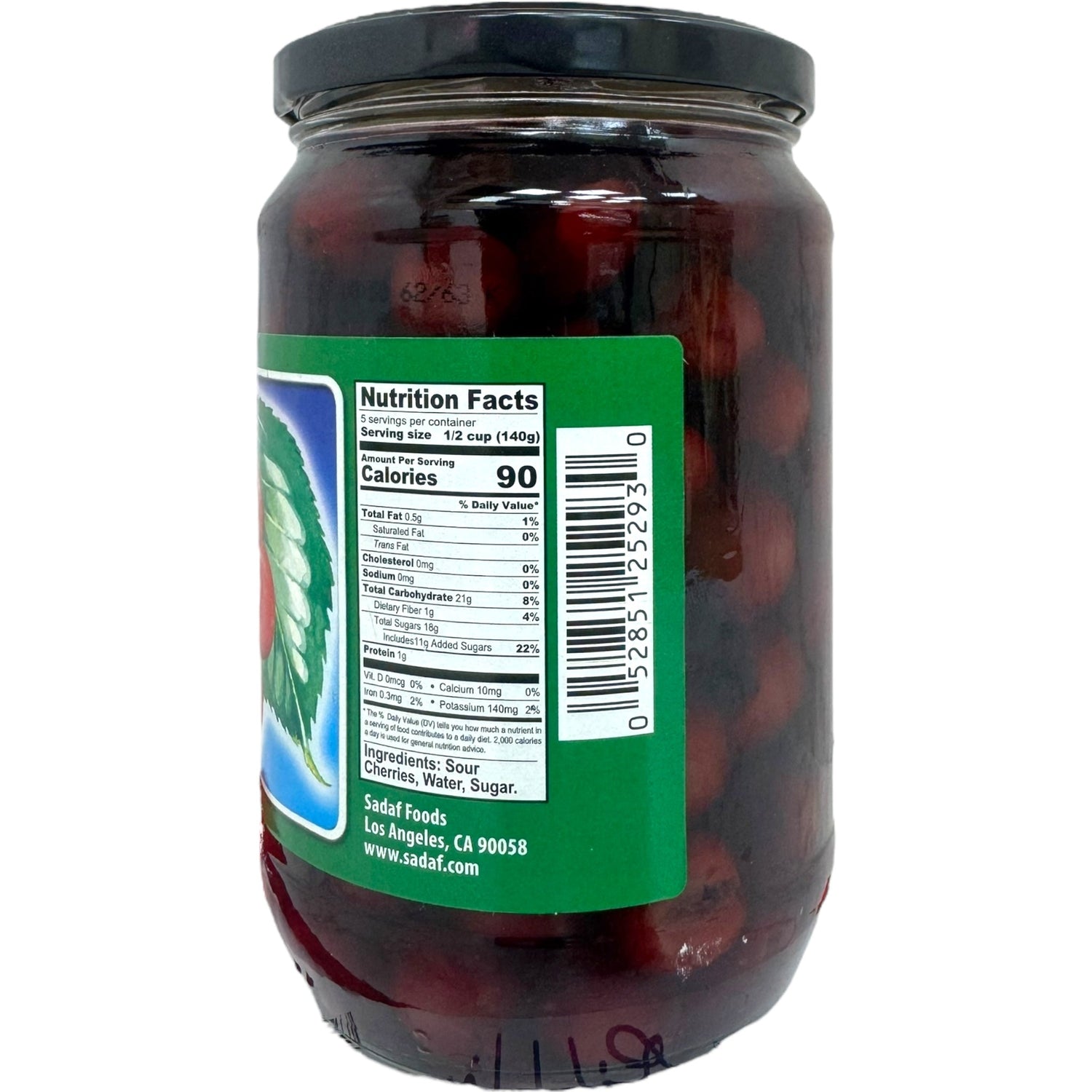 Sadaf Pitted Sour Cherries In Light Syrup 700g - Sweet And Tart Delights