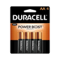 Duracell AA 4pc Alkaline Battery