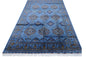 Hand-Knotted Zerkhaki Afghan Wool Area Rug – 6'6" x 10' | Elegant Blue Tones, Handmade Quality