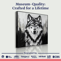3D Wolf Wall Art IV