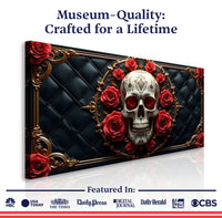 3D Rose and Skull Wall Art VII