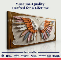 Angelic Wings Impasto Wall Art