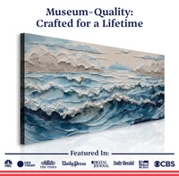 Ocean Embrace Impasto Wall Art