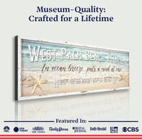 Personalized Beach House Coastal Sign