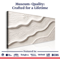 Ivory Impasto Abstract Wall Art II