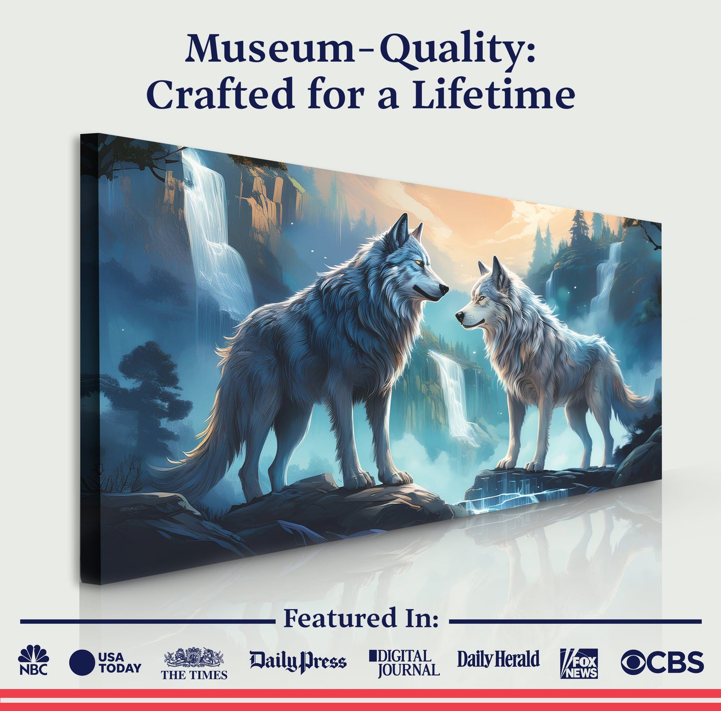 3D Wolves Wall Art IV