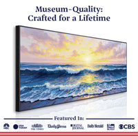 Golden Horizon Impasto Wall Art