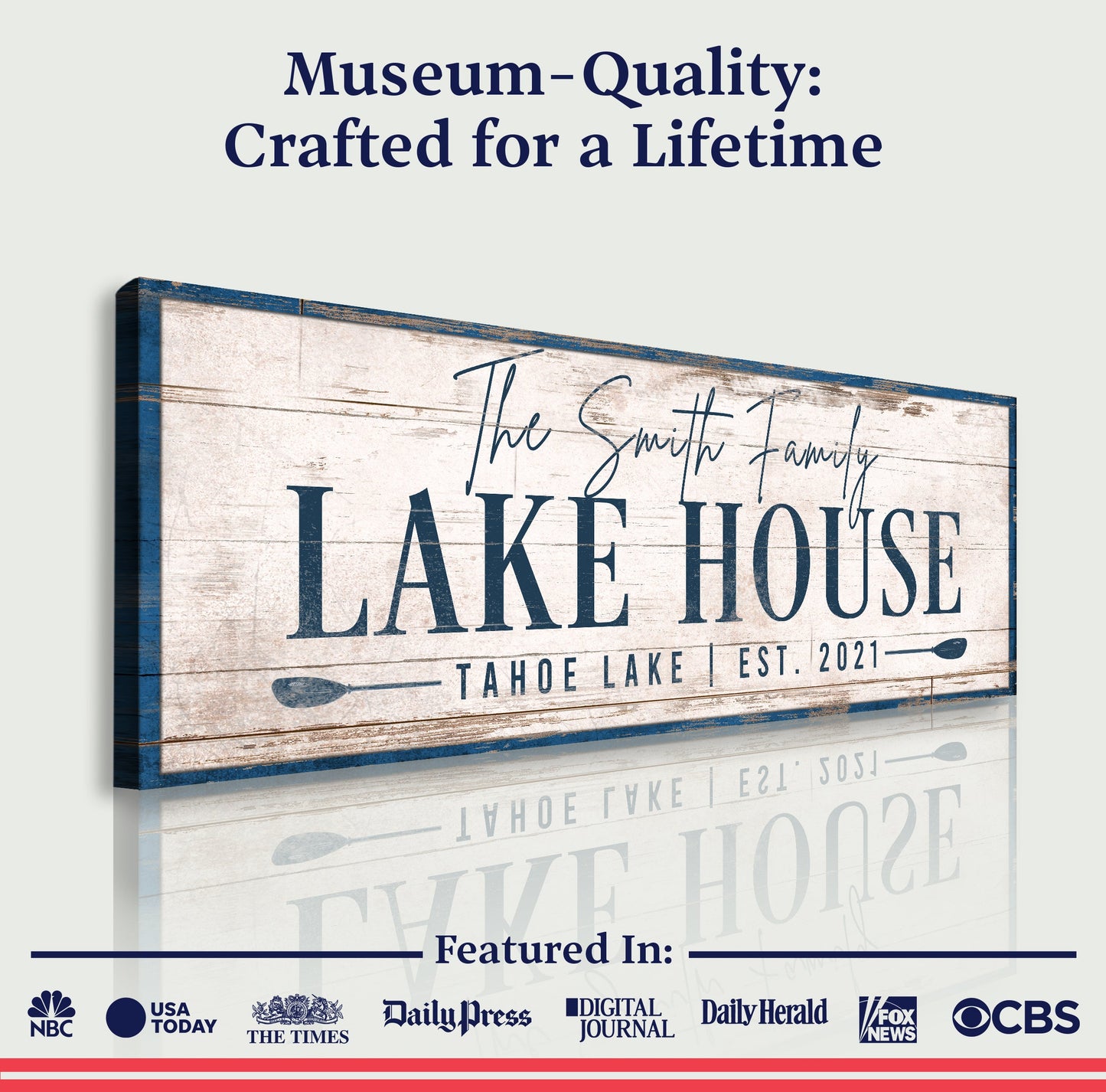 Personalized Lake House Sign V