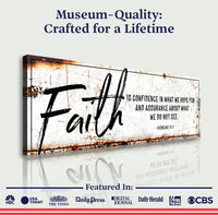Faith Is Confidence - Hebrews 11:1 Faith Sign III