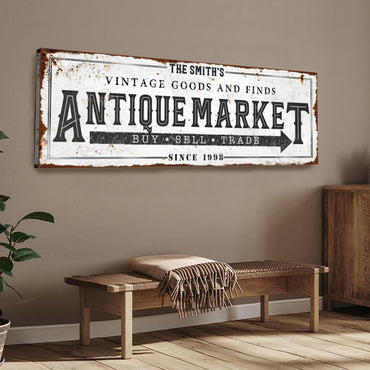 Vintage Antique Market Sign II