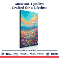 Cross Floral Field Faith Wall Art III