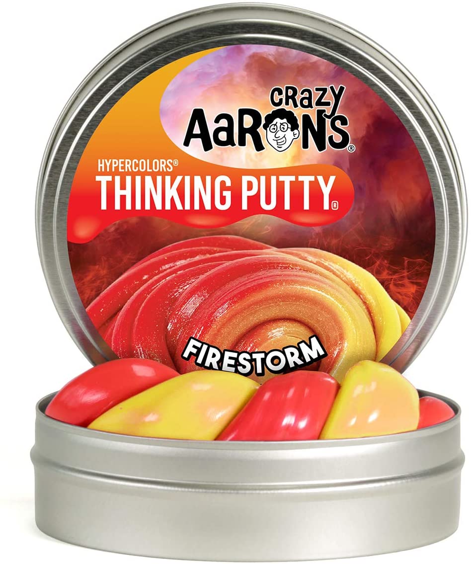 Crazy Aaron's Thinking Putty 4" Tin - Firestorm