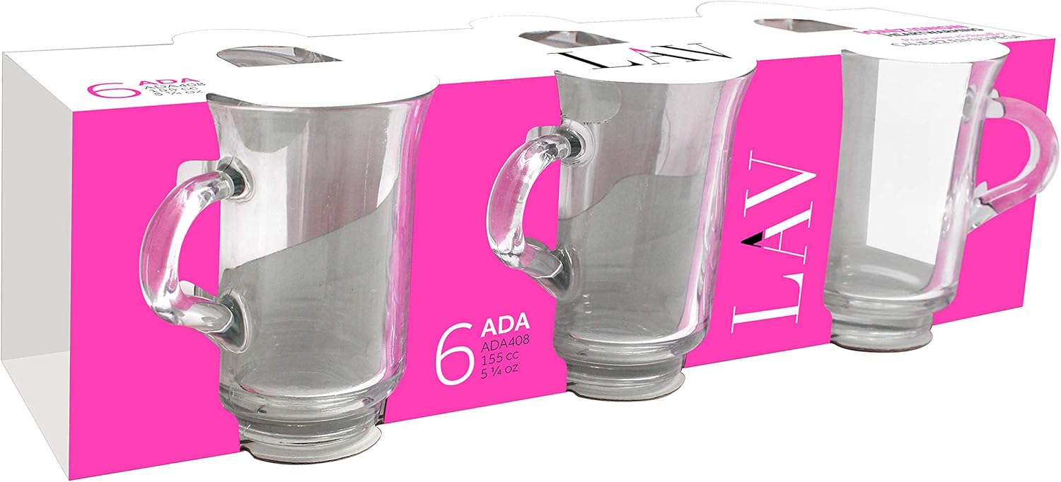 Lav Ada Tea Glass Handle 6Pc