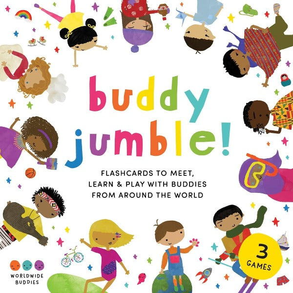 Buddy Jumble Card Game: 3 games to meet, learn and play with 30 buddies from around the world