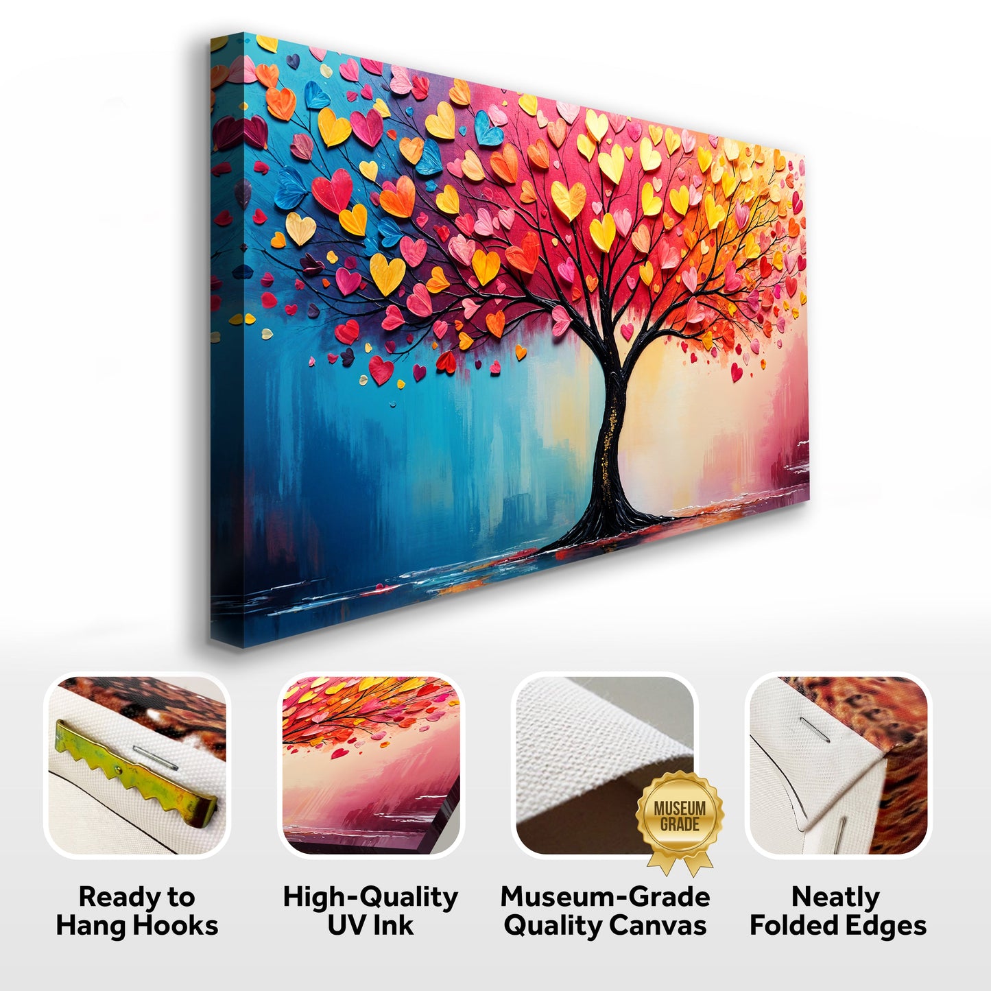 Living Rainbow Impasto Wall Art