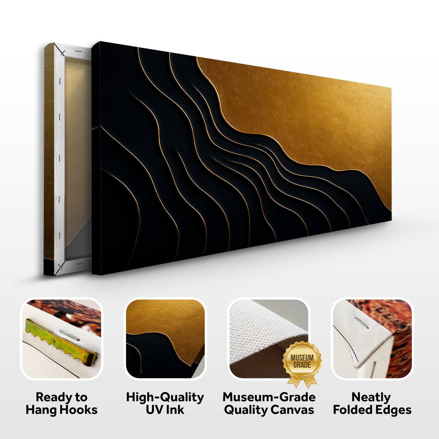 Black And Gold Minimalist Abstract IX