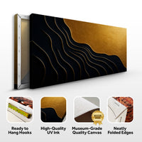 Black And Gold Minimalist Abstract IX