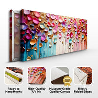 Vibrant Petals Impasto Wall Art