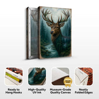 Misty Stag Double Exposure Wall Art