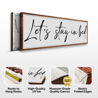 Let's Stay in Bed Bedroom Sign II