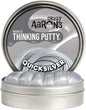 Crazy Aaron's Thinking Putty 4” Tin (3.2 oz) Quicksilver - Magnetic Putty - Magnet Included - Never Dries Out