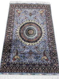 Hand-Knotted Parak Rug – Gray, 40” x 60” | Afghan Wool Rug
