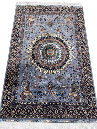 Hand-Knotted Parak Rug – Gray, 40” x 60” | Afghan Wool Rug