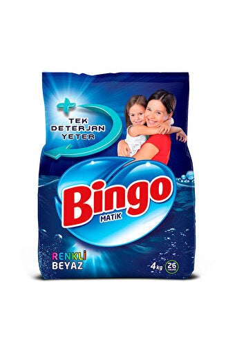 Bingo Detergent Pwd Clr&Wht4Kg