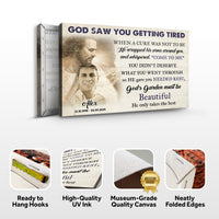 Personalized God Saw You Getting Tired Memorial Sign II