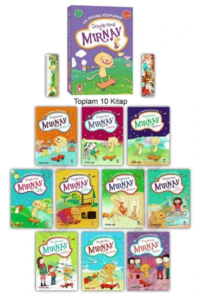 Gezgin Kedi Mırnav İlk Okuma Kitaplarım Seti (10 Kitap)