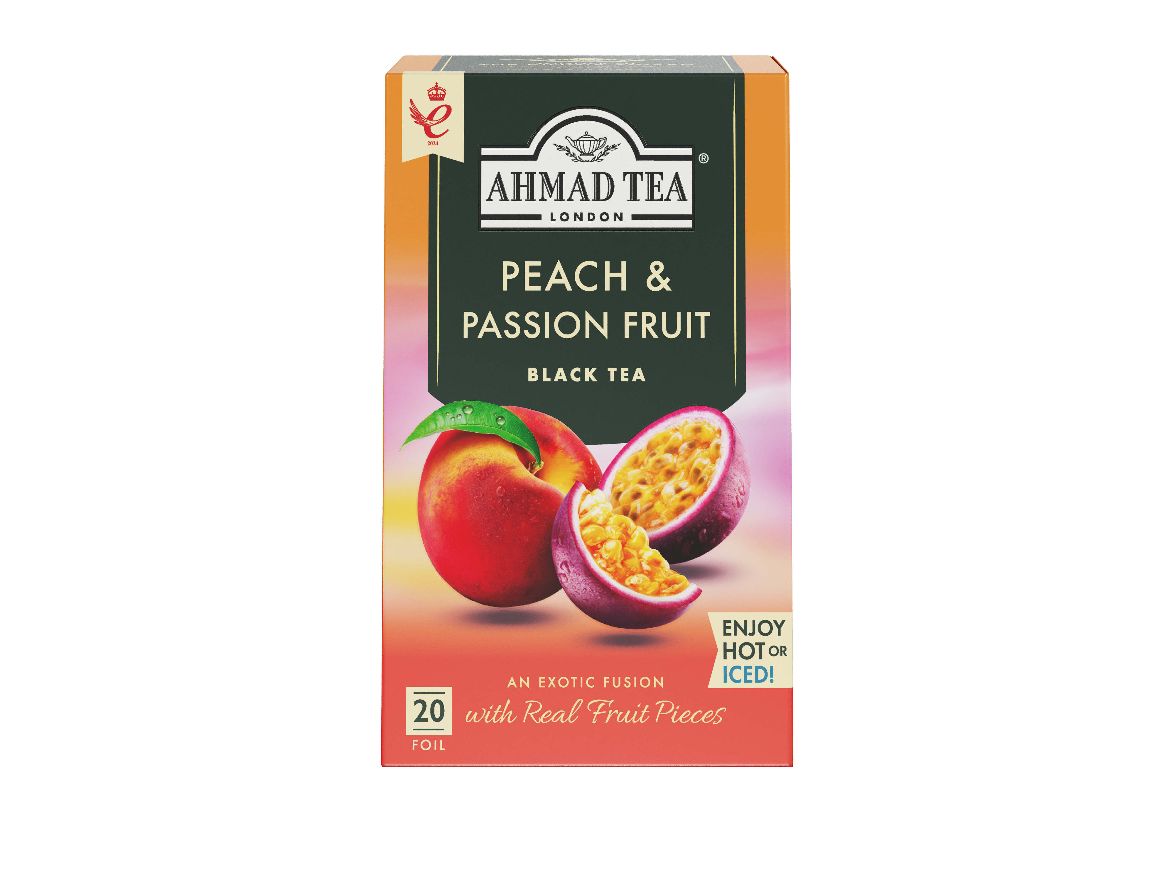 Peach & Passion Fruit - Black Tea | 20' Tea Bags | Ahmad Tea
